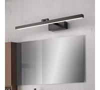 HWSY LED Mirror Front Light Metal Frame Picture Lighting IP 44 Waterproof Make-up Mirror Light Bath Lamps Wall Lights With Anti-Fog Black Finish Wall Sconce for Dressing Room Interesting