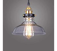HWSY Vintage Glass Pendant Light Industrial Ceiling Lightshade Retro Hanging Lighting Classic Chandelier Lamp Fixture E27 Bulb Base For Restaurant Kitchen Island Dining Room Bar Hallway Interesting