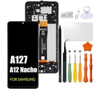 HWszyss Replacement for Samsung Galaxy A127 LCD Screen with Frame for Samsung A12 Nacho A127F A127F/DS A127M A127U A127F/DSN LCD Display Touch Screen Internal Digitizer Assembly with Repair kit