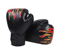 Hwtcjx Kids Boxing Gloves, Punching Gloves, Childrens PU Boxing Glove, for Elementary Boxing Training in the Age Group 3-12 Years Old (Black)