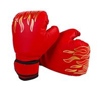 Hwtcjx Kids Boxing Gloves, Red, 6 oz, 3 - 12 Years, PU, Rubber-Plastic Foam, Hook and Loop Closure, 23 cm x 15 cm, Boxing, Kids Boxing Gloves