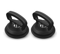 Hwtcjx Screen Suction Cup, 2 Pcs Glass Suckers, Dent Puller Suction Cups, Heavy Duty Suction Cups, D118mm Tile Suction Cup, Professional Glass Puller, Lifter, Gripper for Glass, Ceramic Tiles (Black)