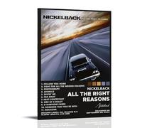 HWUEWQLERJI All The Right Reasons by Nickelback Album Posters Wall Art Vintage Poster Decorative Painting Aesthetic Canvas Decor for Living Room Bed Room 24x36inch(60x90cm) Frame-style