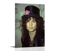 HWUEWQLERJI Marc Bolan Posters Wall Art Vintage Poster Decorative Painting Aesthetic Canvas Decor for Living Room Bed Room 08x12inch(20x30cm) Frame-style