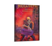 HWUEWQLERJI Megadeth Posters Wall Art Vintage Poster Decorative Painting Aesthetic Canvas Decor for Living Room Bed Room 08x12inch(20x30cm) Frame-style