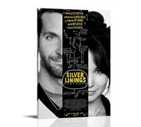 HWUEWQLERJI Silver Linings Playbook Posters Wall Art Vintage Poster Decorative Painting Aesthetic Canvas Decor for Living Room Bed Room 08x12inch(20x30cm) Frame-style