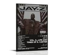 HWUEWQLERJI Vol. 3...Life And Times of S. Carter by Jay Z Album Posters Wall Art Vintage Poster Decorative Painting Aesthetic Canvas Decor for Living Room Bed Room 12x18inch(30x45cm) Frame-style
