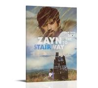 HWUEWQLERJI Zayn Stairway To The Sky Tour Posters Wall Art Vintage Poster Decorative Painting Aesthetic Canvas Decor for Living Room Bed Room 20x30inch(50x75cm) Frame-style