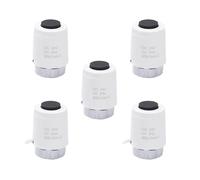 HWWW 1/5/10 Pieces 24V Normally Closed NC/Open NO M30*1.5mm Electric Thermal Actuator for Underfloor Heating TRV Radiato(5 Pieces DC24V NO)