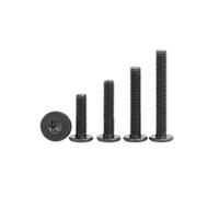 HWWW 10/20/ 50pcs Black Zinc-Plated 304 Stainless Steel M2 M2.5 M3 M4 M5 M6 CM Six-Lobe Ultra Thin Flat Wafer Head Screw Bolt(Black Stainles Steel,M2x3mm (50pcs))