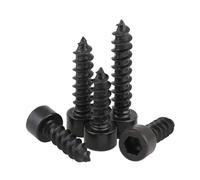 HWWW 10/20/ 50pcs M1.7 M2 M2.2 M2.3 M2.5 M2.6 M3 M3.5 M4 M5 Black Carbon Steel Hexagon Socket Cap Head Self Tapping Model Screws(6mm,M1.7 x50pcs)