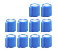 HWWW 14 * 16mm Plastic Set Pointer Knob Mirror Cap 6.4mm Brass Shaft Hole 10PCS(Blue)