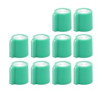 HWWW 14 * 16mm Plastic Set Pointer Knob Mirror Cap 6.4mm Brass Shaft Hole 10PCS(Green)