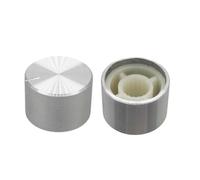 HWWW 1PCS 15x10mm 6mm Shaft Hole Aluminum Alloy Potentiometer Control Knobs Switch Knob (Knurled Shaft)