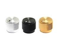 HWWW 1PCS Aluminum Knob Potentiometer Knob 15 * 13 * 6mm Volume Switch Rotary Encoder Knobs Silver/black/gold(Black)