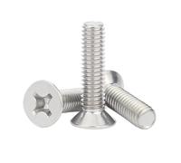 HWWW 200/100/ 50/20 Pcs 304 Stainless Steel Cross Flat Countersunk Head Screw Bolts Length 3-50mm M2 M2.5 M3 M3.5 M4 M5(2.5mm,M1.0 (200pcs))