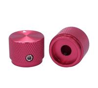 HWWW 2pcs 20 X 15.5mm(Dia X Height) 6mm Shaft Aluminum Rotary Electronic Control Potentiometer Knob Volume Control Knob(Red)