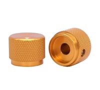 HWWW 2pcs 20 X 15.5mm(Dia X Height) 6mm Shaft Aluminum Rotary Electronic Control Potentiometer Knob Volume Control Knob(Gold)