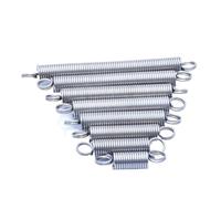 HWWW 304 Stainless Steel Pull Spring Double Loop Closed Hook Stretch Spring,Wire Dia0.8mm,OuterDia6/7/8/10mm,Length20-300mm(50mm(10pcs),10MM_0.8MM)
