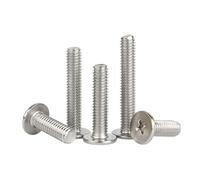 HWWW 5/10/ 20pcs M1.4 M1.6 M2 M2.5 M3 M4 M5 M6 M8 304 Stainless Steel Cross Ultra Thin Super Low Flat Head Screw Bolt(12mm,M8 x5pcs)