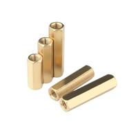 HWWW 50/20/ 10pcs M2 M2.5 M3 M4 M5 M6 Hex Female To Female Brass Standoff Spacer Hexagonal Stud Spacer Hollow Pillars(12mm,M4 (20pcs))