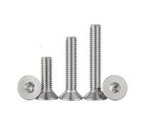 HWWW M1.6 M2 M2.5 M3 M4 M5 M6 M8 M10 304 Stainless Steel Hexagon Hex Socket Countersunk Screw Flat Head Screw Allen Bolts DIN7991(80mm,M5 (10pcs))
