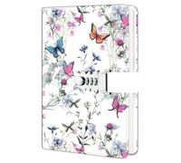 HwxBen Diary with Combination Lock - A5 Size, 244 Lined Pages, PU Leather Envelope, Lockable Notebook for Secret Thoughts, Journal, Reminders, Ideal for Daily Life & Gift