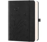 HwxBen Lined Journal Notebook- 365 Pages,Hardcover Leather Journals for Women Writing, B5 7.7'' x 10''College Ruled 100 gsm Paper for Work,Note-Taking,Office,School,Home Supplies,Black.