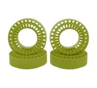 HWyndiluvian 4PCS Silicone RC Tire Insert for 1.0 Inch Tires, RC Wheel Insert for 1/10 RC Crawler Car, Wear Resistant and Pressure Proof with Superior Sidewall Support for Off - Road (Green)