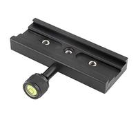 HWyndiluvian Black QR - 120 Clamp Adapter for Quick Release Plate, Aluminum Alloy Arca - Swiss Compatible Tripod Mounting Clamp with 3/8" and 1/4" Threads, Anti - Skid Lock Jaw