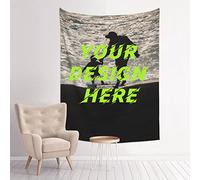 Hwyuqiya Custom Tapestry - Personalized Image, Photo, Text Wall Hanging Decor for Room, Wedding, Family Memorial Gift (Portrait, 29 X 37 inch / 73 x 95cm)