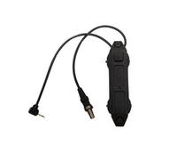 HWZ Augmented Dual Remote Pressure Switch Assembly for M Series Scout Light and PEQ Box 2.5 Plug Double Tape Switches (Black-2.5 Plug)