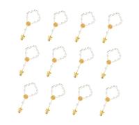 HWZJLH 12 Pcs Angel Rosary Bracelets Adjustable Chains Girl Rhinestone for Women Novel Hand Ropes Charm Gold Dainty Bracelet Multifunction Wrist Ornaments Alloy Miss