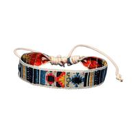 HWZJLH 1pc Embroidered Ethnic Bracelet Braided Bracelet Unique Bracelet Colorful Ribbon Cotton Rope