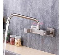 HWZJLH 304 Stainless Steel, Multi-Function hot and Cold, Wall Mount Kitchen faucets, Concealed, Rotating, Sink Balcony Laundry Pool-Oblique Seven-Tube Faucet