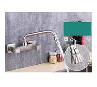 HWZJLH 304 Stainless Steel, Multi-Function hot and Cold, Wall Mount Kitchen faucets, Concealed, Rotating, Sink Balcony Laundry Pool-Oblique Seven-Tube Swinging Mouth Faucet