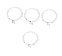 HWZJLH 4pcs Charm Unicorn Birthday Decorations for Girls Opal Bead Friendship Bracelet Party Favor