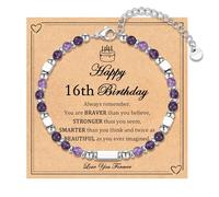 HWZJLH 6-21 Years Old Girls Birthday Gifts, Tiny Beaded Bracelets Gifts for Daughter Granddaughter Niece Friends with Happy 6th-21st Birthday Card