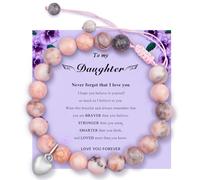 HWZJLH - Birthday Gifts from Daughters - Christmas Natural Stone Bracelets Trendy Stuff the best gift for a Daughters. (Pink 1 pcs), Birthday Gifts from Daughters, Stone, daughters