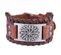 HWZJLH Bracelet, Bracelet, Jewelry, Women'S And Men'S Leather Jewelry Wolf Bracelets Compass Tree Of Life Wristband Talisman Amulet