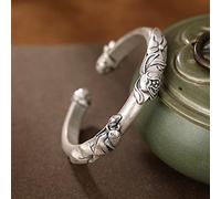 HWZJLH bracelet s990 pure matte leaf ladies bracelet birthday present bangle