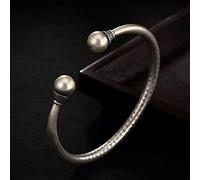 HWZJLH bracelet s990 pure open matte female bracelet birthday valentine's day gift for women bangle jewelry