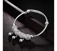 HWZJLH bracelet s990 pure push pull female bracelet bangle jewelry for birthday gift ladies bracelet