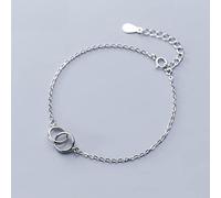 HWZJLH Fashion Geometric Round Bracelet For Women Authentic 925 Sterling Silver Bracelet Of Anklet Fine Jewelry Gift