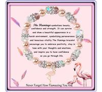 HWZJLH Flamingo Gift Never Forget How Flamazing You Are Flamingo Inspirational Bracelet for Women Girls Flamingo Lover Gifts Flamingo Pendant Jewelry