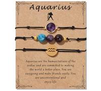 HWZJLH Zodiac Birthstone Bracelet for Women 8mm Natural Stone Bracelet ing Crystals Jewelry Birthday Gift