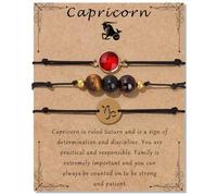 HWZJLH Zodiac Birthstone Bracelet for Women 8mm Natural Stone Bracelet ing Crystals Jewelry Birthday Gift