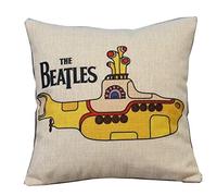 HX-LDS Popular Colourful the Beatles Throw Pillow Case Decor Cushion Covers Square 18*18 Inch Beige Cotton Blend Linen D o g,18 X 18\