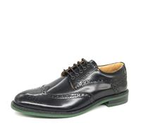HX London Feltham Brogue Shoes - Black - 11 UK