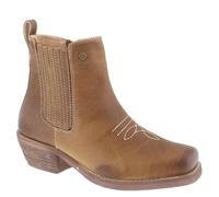 HX London Nashville Square Toe Western Boots Tobacco UK 8